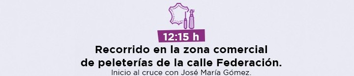 Recorrido en la zona comercial de peleterias de  la calle Federación